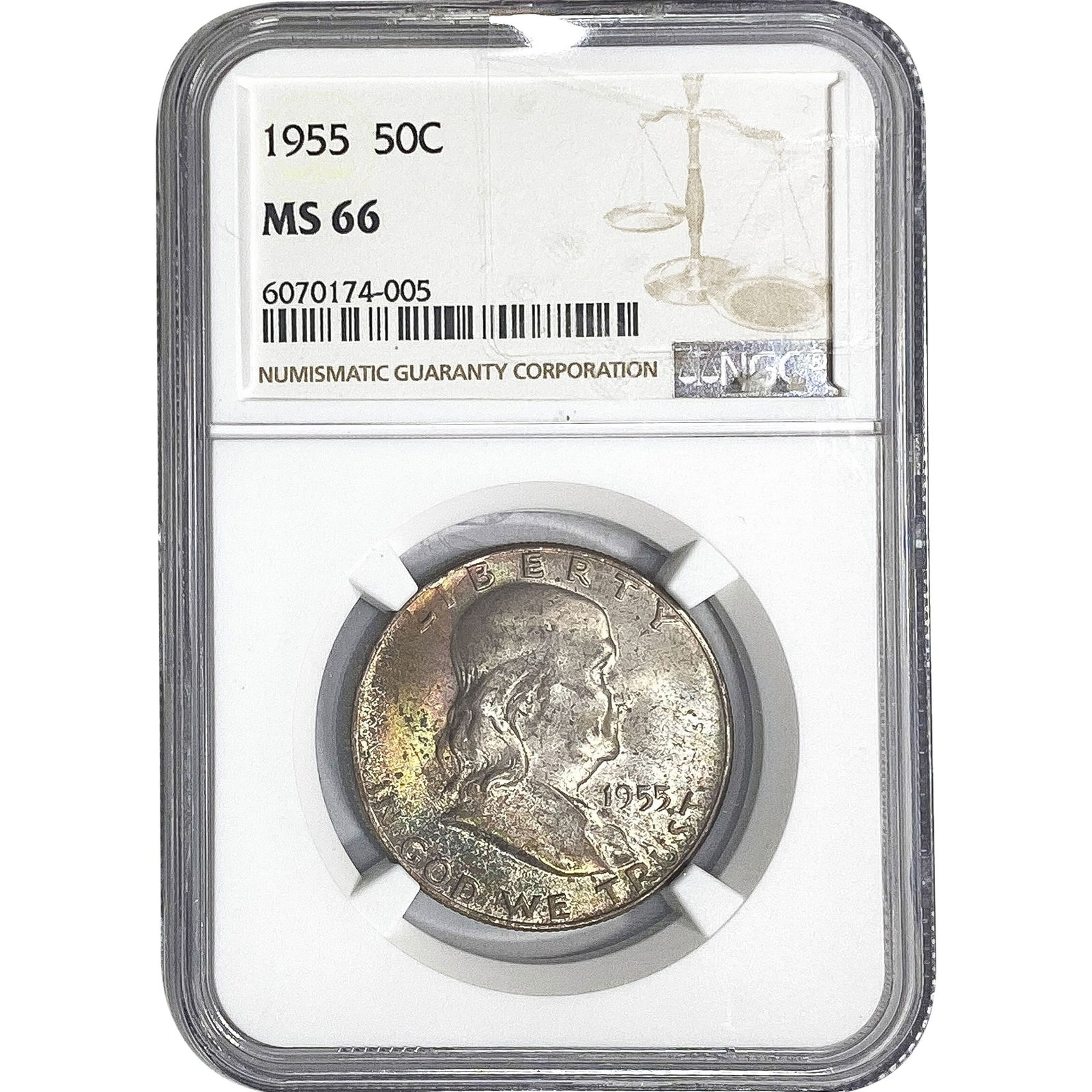 1955 Franklin Half Dollar NGC MS66 (1 of 2)