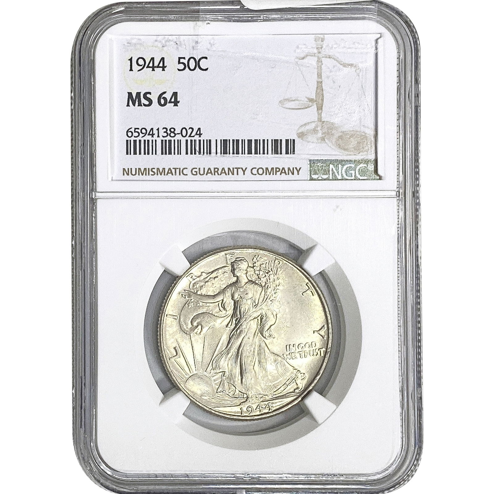 1944 Walking Liberty Half Dollar NGC MS64 (1 of 2)