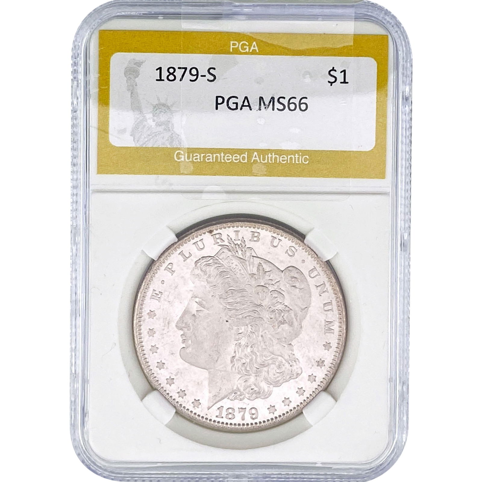 1879-S Morgan Silver Dollar PGA MS66: 1879-S Morgan Silver Dollar PGA MS66
