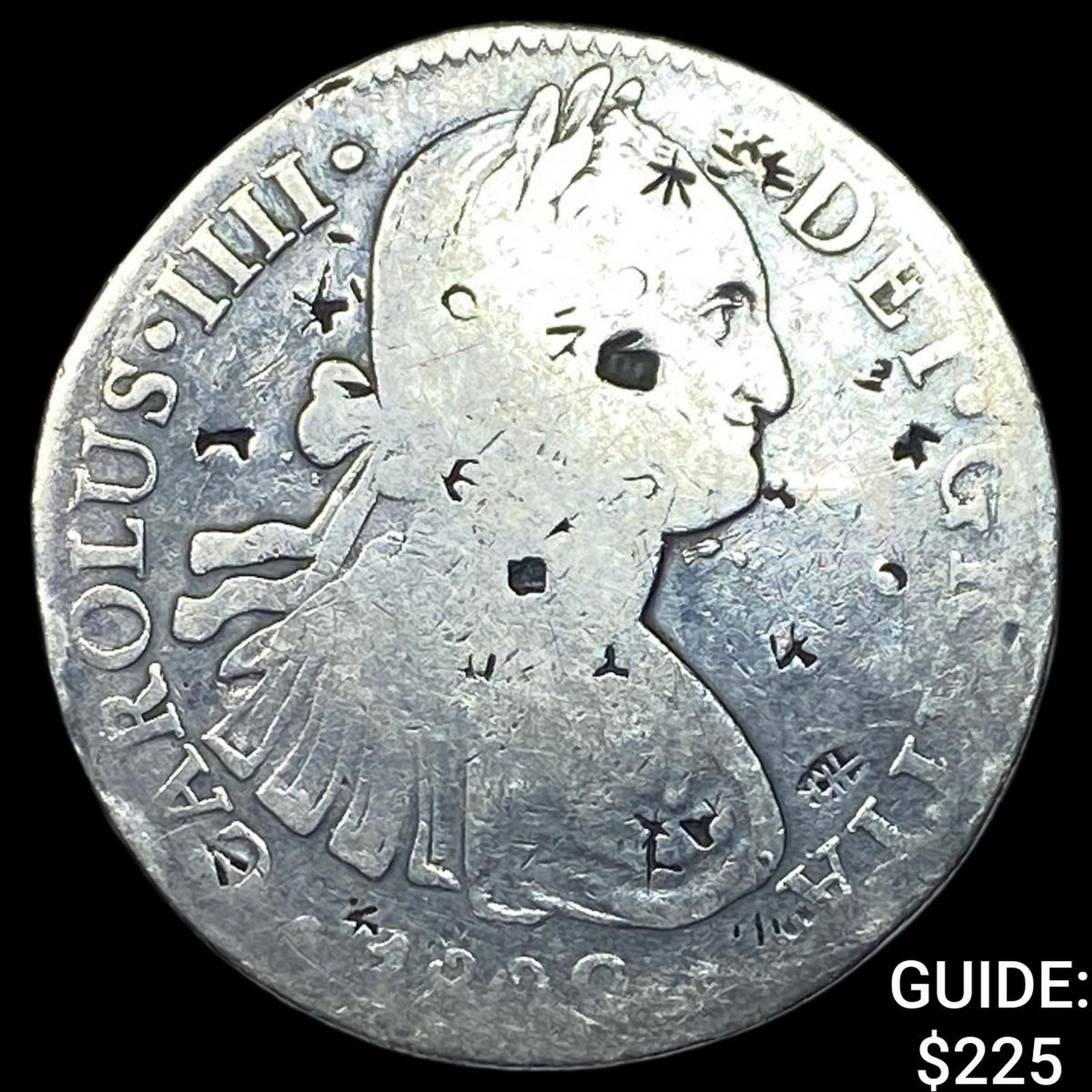 Colonial Spain Silver 8 Reales Chopmarks NEARLY UNCIRCULATED (1 of 2)