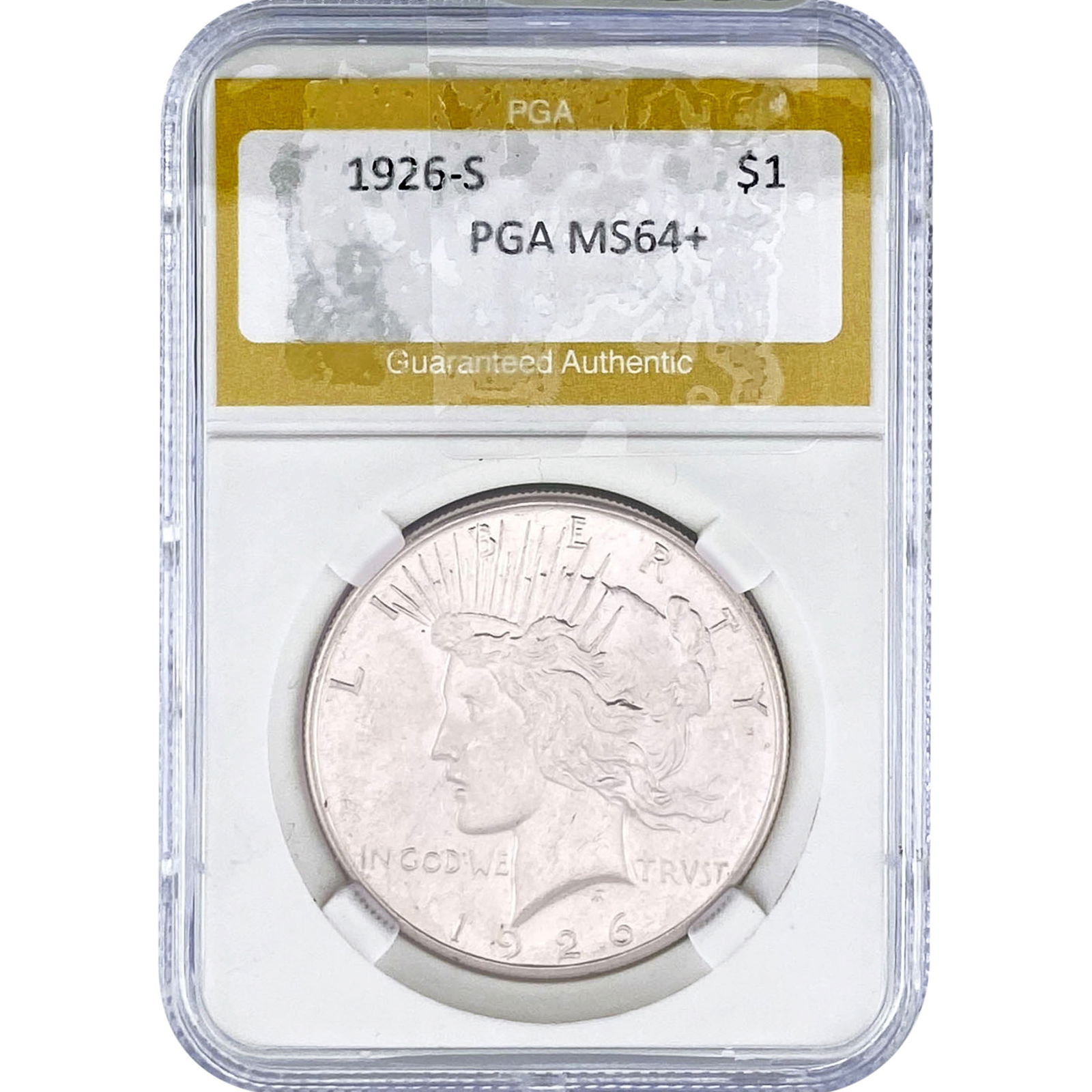 1926-S Silver Peace Dollar PGA MS64+ (1 of 2)