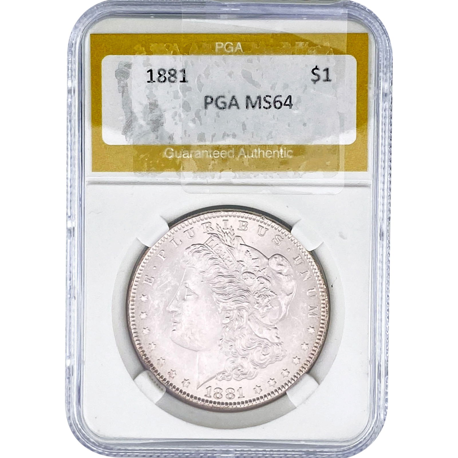 1881 Morgan Silver Dollar PGA MS64: 1881 Morgan Silver Dollar PGA MS64