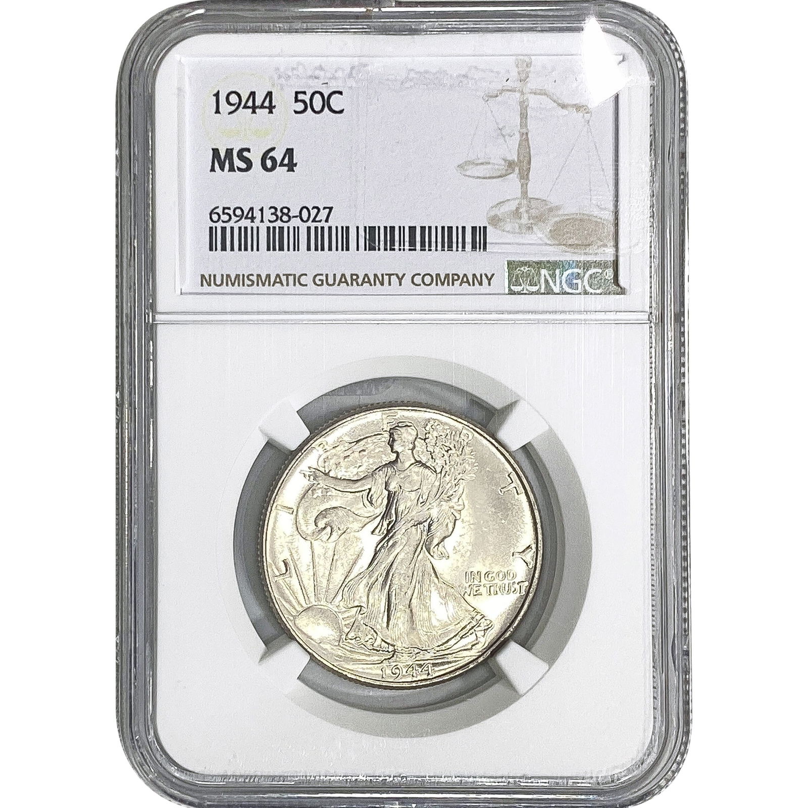 1944 Walking Liberty Half Dollar NGC MS64 (1 of 2)