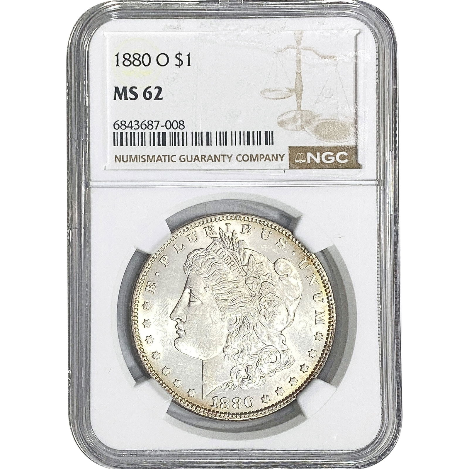 1880-O Morgan Silver Dollar NGC MS62 (1 of 2)