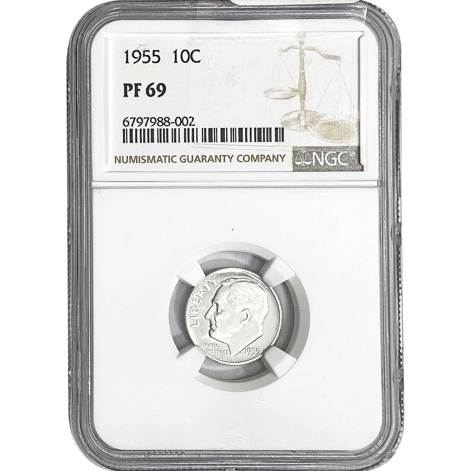 1955 Roosevelt Dime NGC PF69 (1 of 2)
