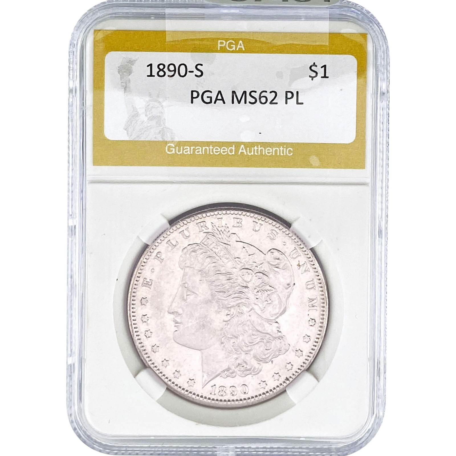 1890-S Morgan Silver Dollar PGA MS62 PL (1 of 2)