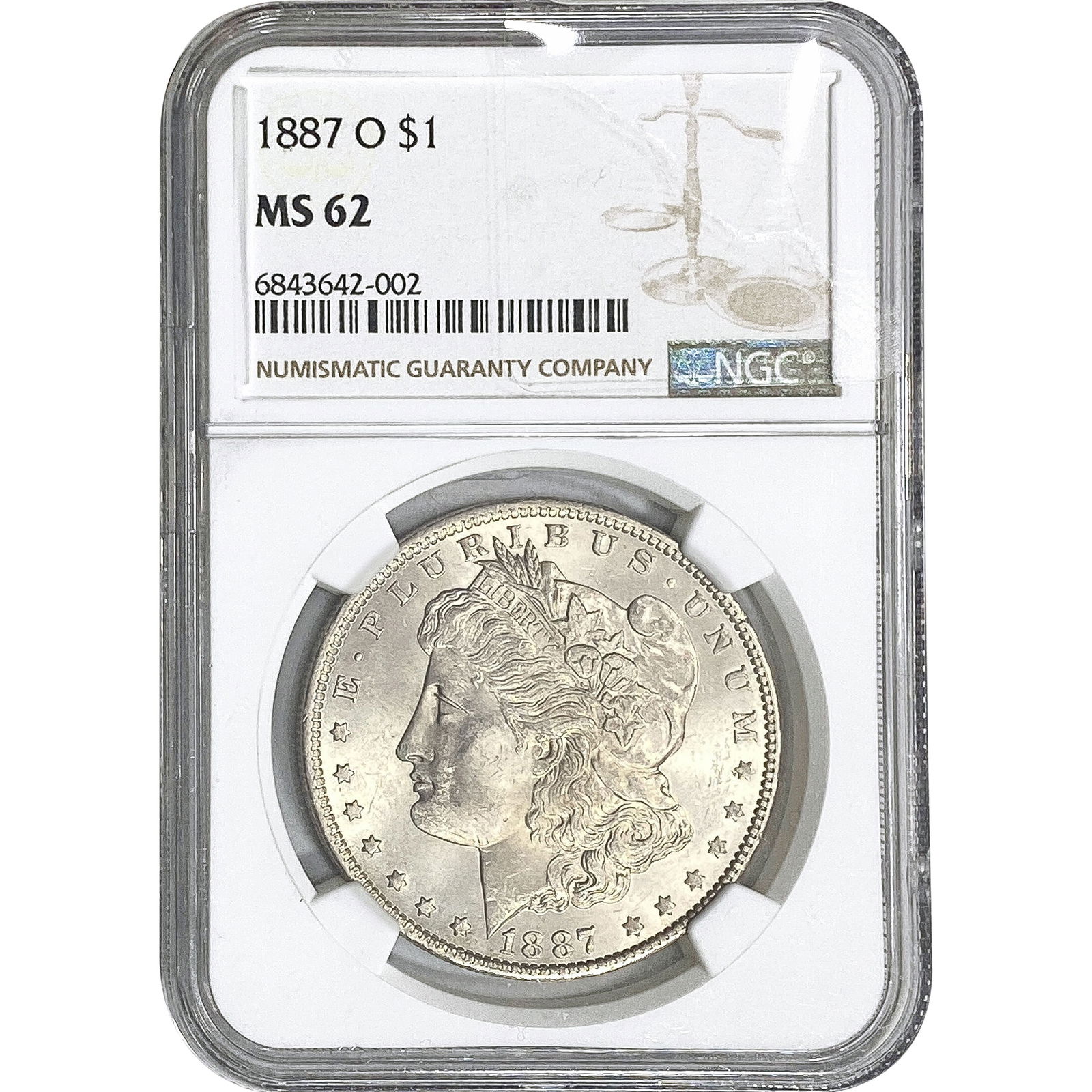 1887-O Morgan Silver Dollar NGC MS62 (1 of 2)