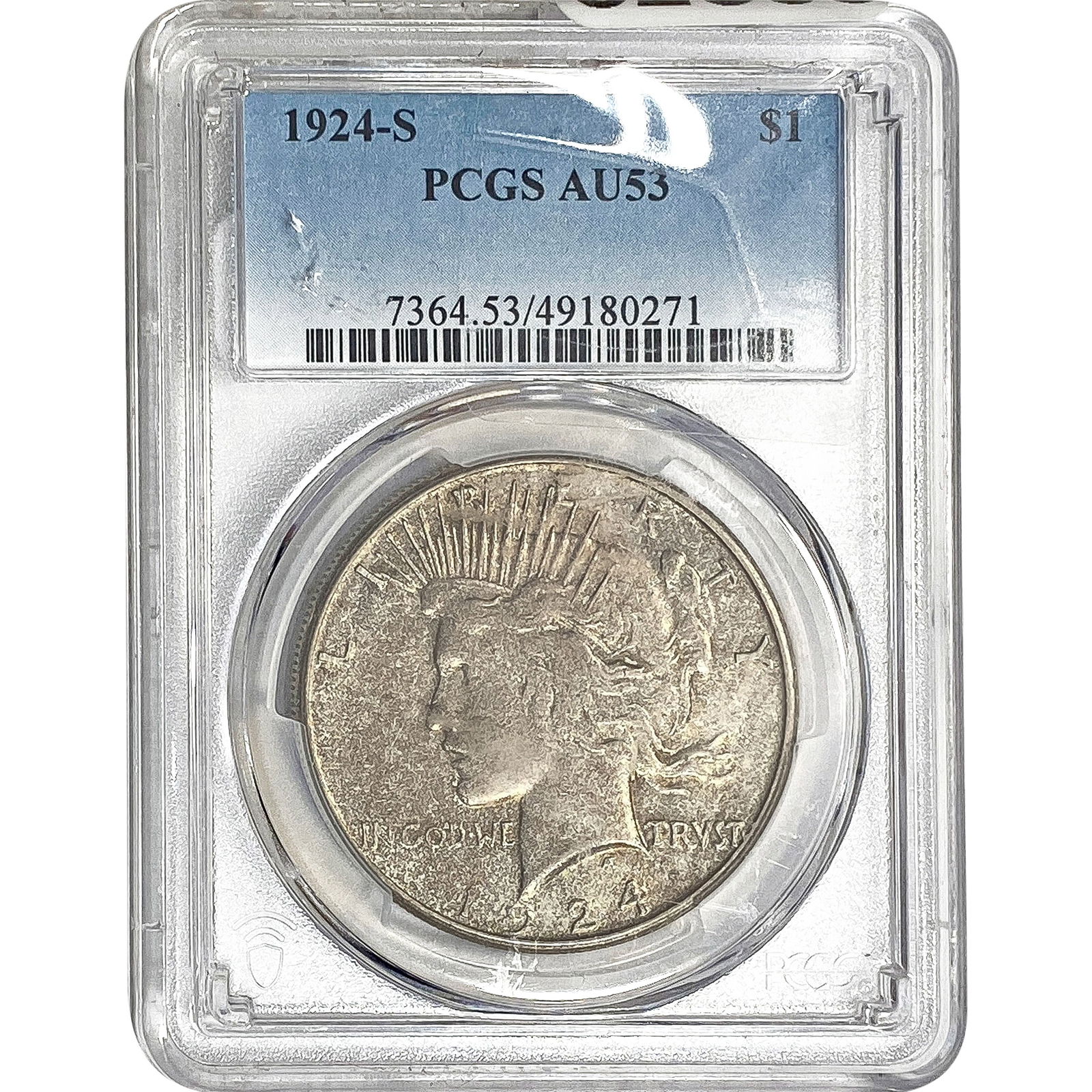 1924-S Silver Peace Dollar PCGS AU53 (1 of 2)