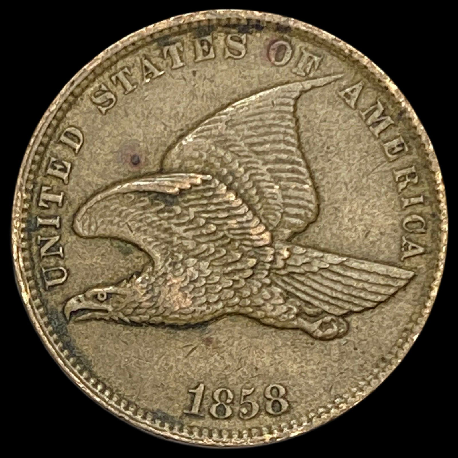 1858 Flying Eagle Cent NEARLY UNCIRCULATED (1 of 2)