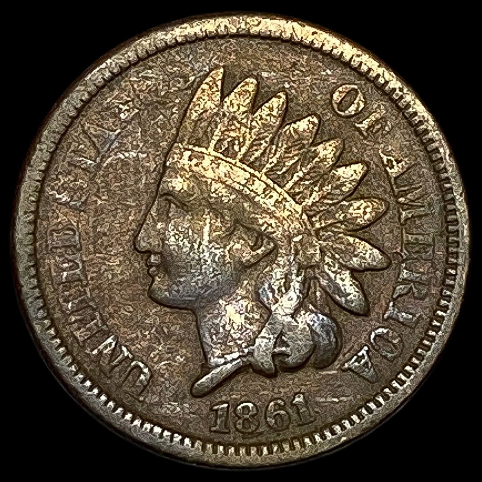 1861 Indian Head Cent NICELY CIRCULATED (1 of 2)