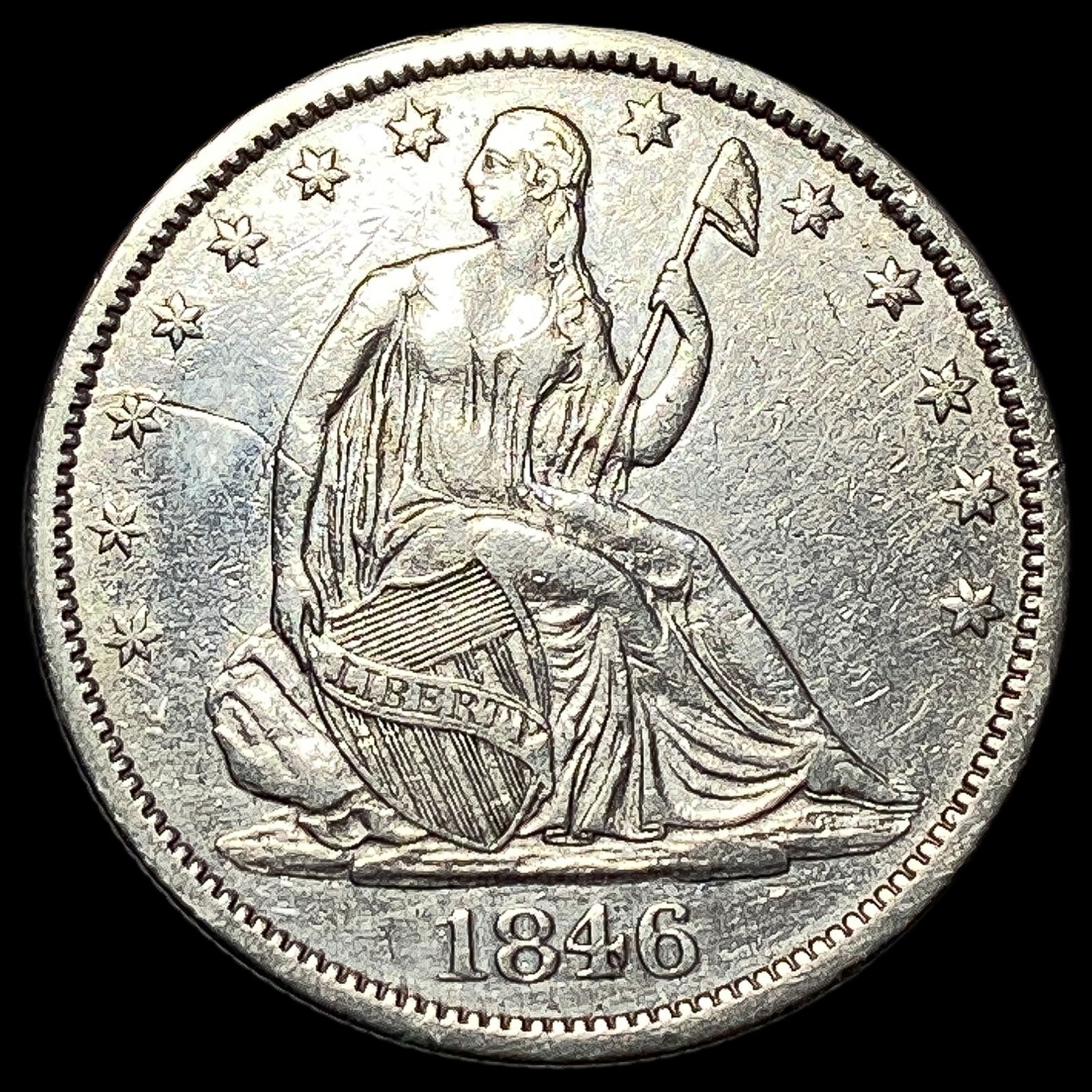 1846-O Seated Liberty Half Dollar CLOSELY UNCIRCULATED (1 of 2)