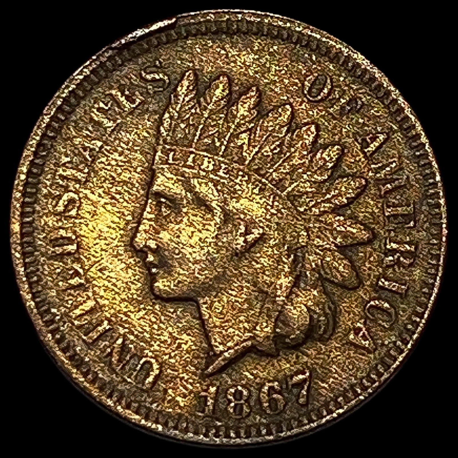 1867 Indian Head Cent NEARLY UNCIRCULATED (1 of 2)