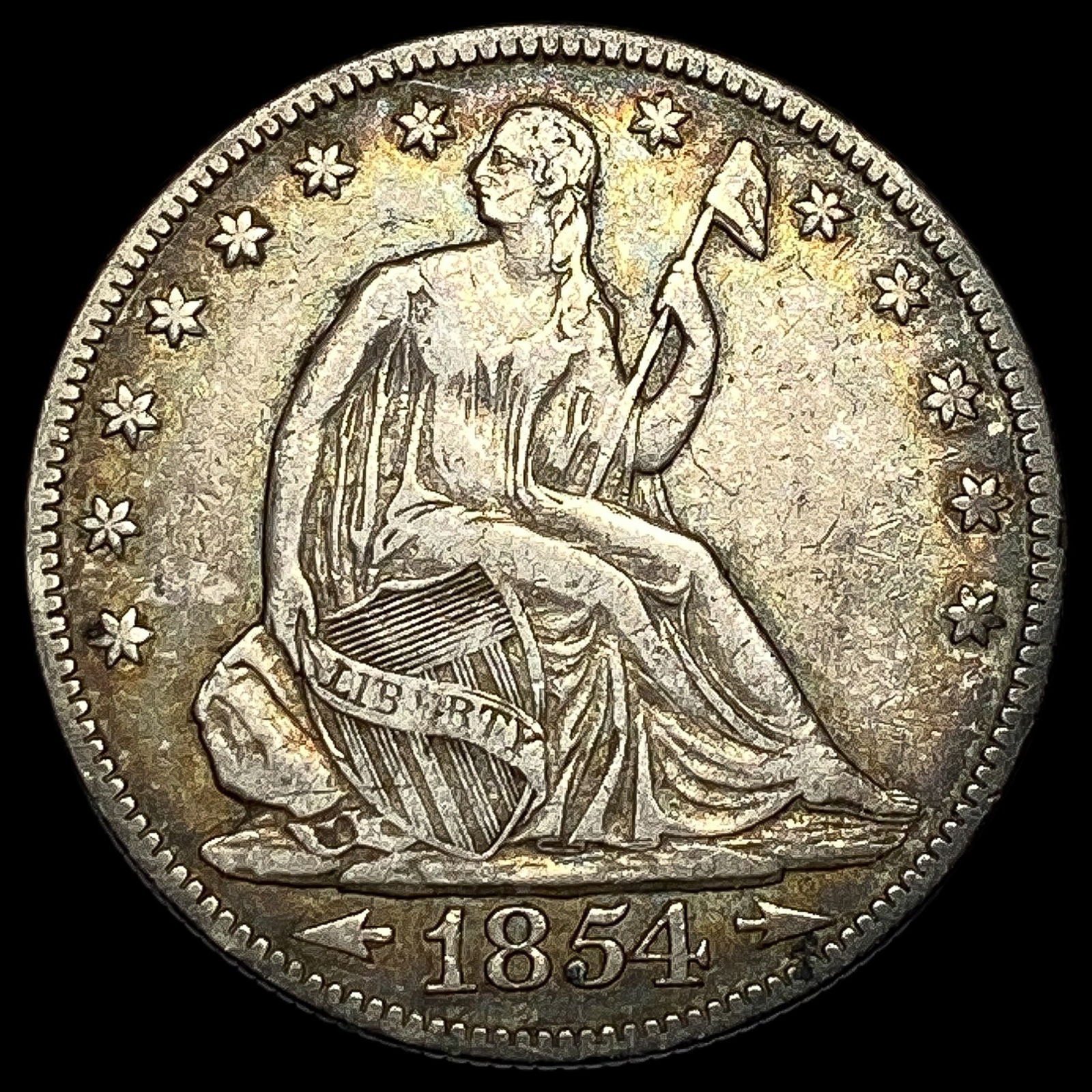 1854 Arrows Seated Liberty Half Dollar NEARLY UNCIRCULATED (1 of 2)