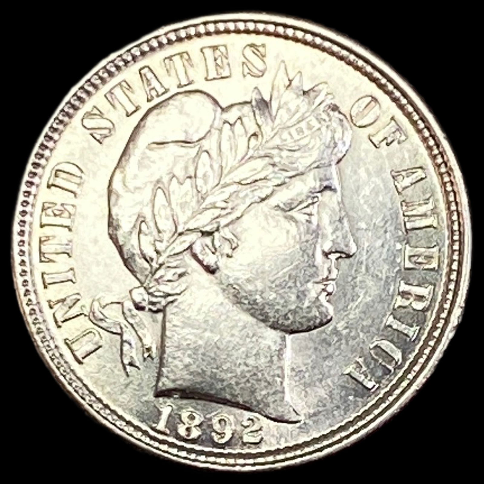 1892 Silver Barber Dime CHOICE BU (1 of 2)