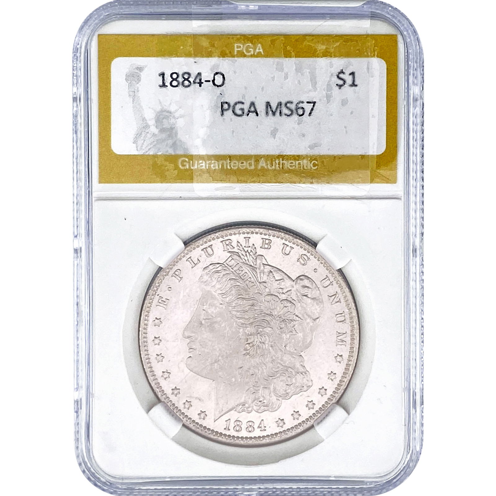 1884-O Morgan Silver Dollar PGA MS67: 1884-O Morgan Silver Dollar PGA MS67