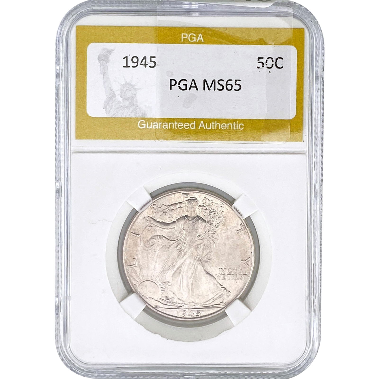 1945 Walking Liberty Half Dollar PGA MS65: 1945 Walking Liberty Half Dollar PGA MS65