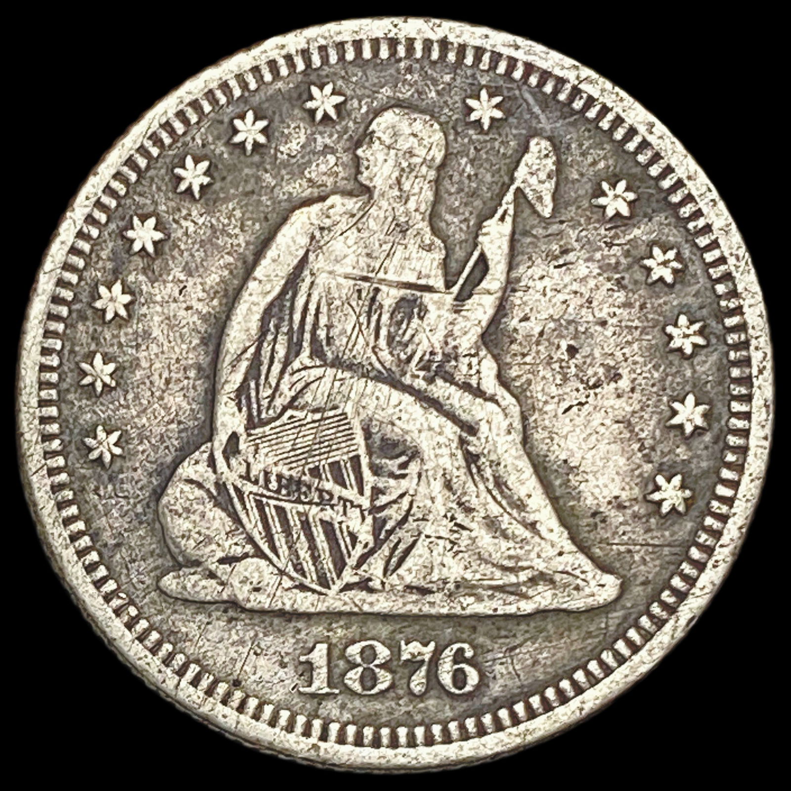 1876 Seated Liberty Quarter LIGHTLY CIRCULATED (1 of 2)
