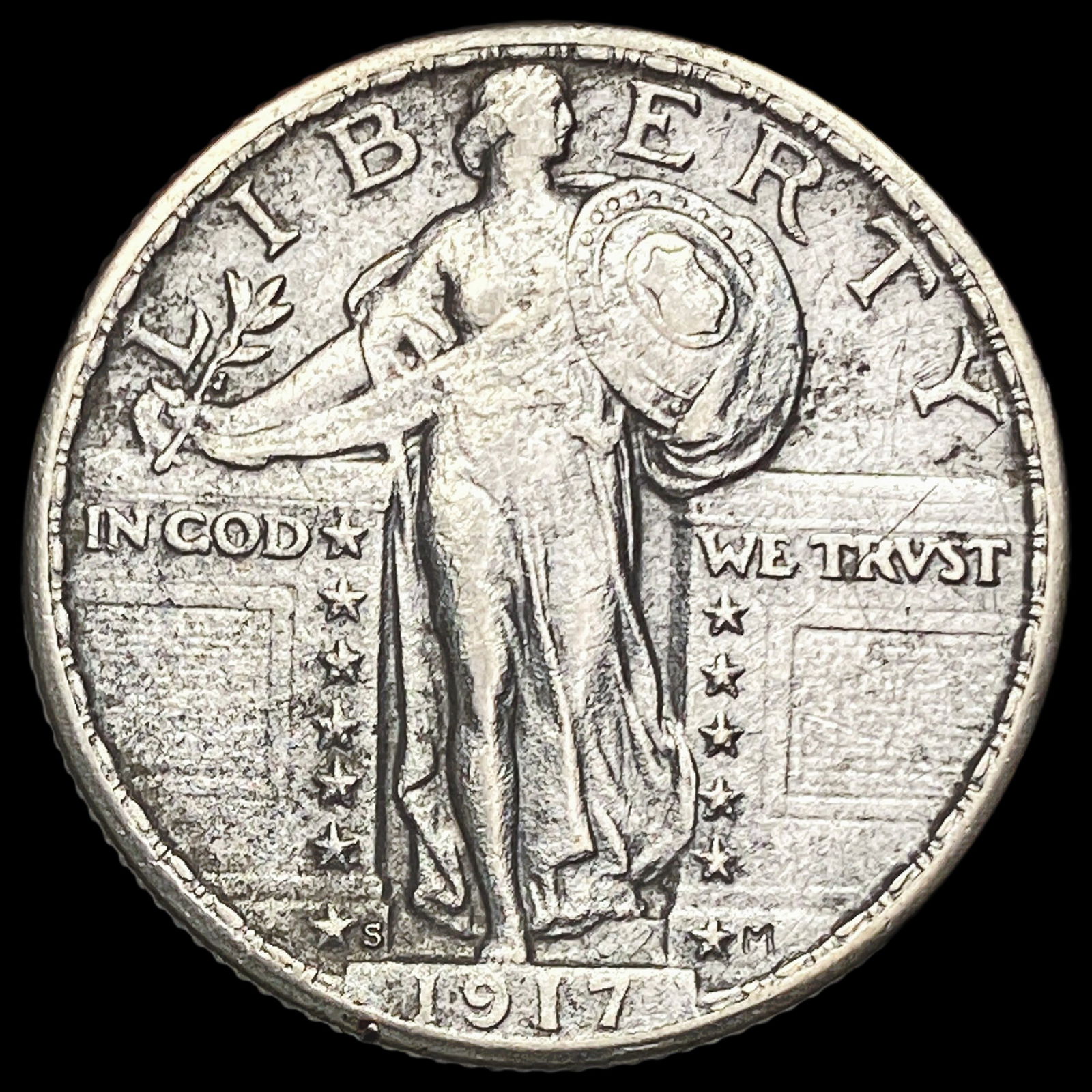 1917-S Silver Standing Liberty Quarter UNCIRCULATED (1 of 2)