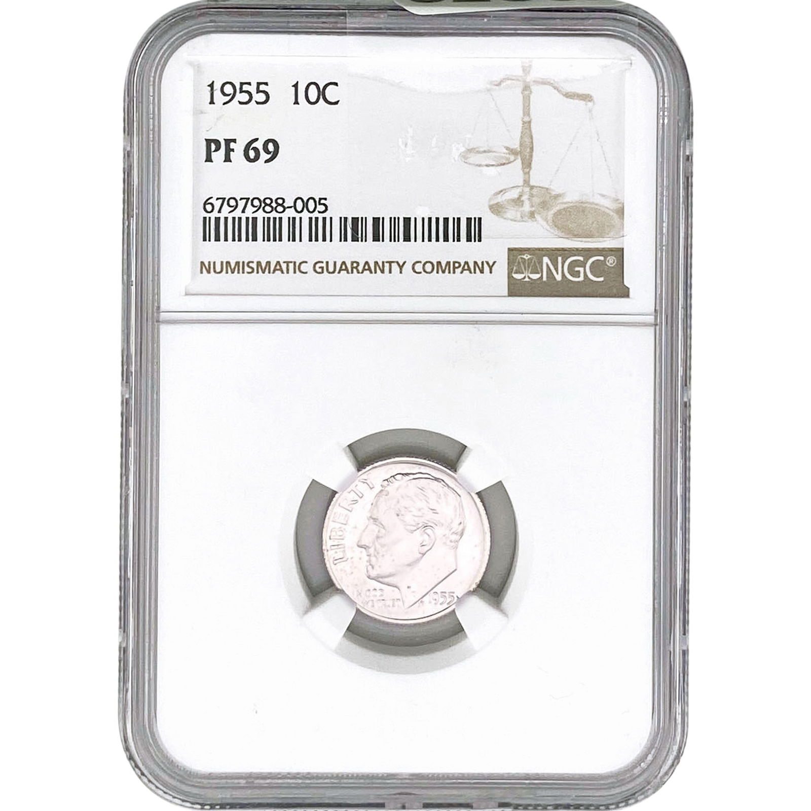 1955 Roosevelt Dime NGC PF69 (1 of 2)