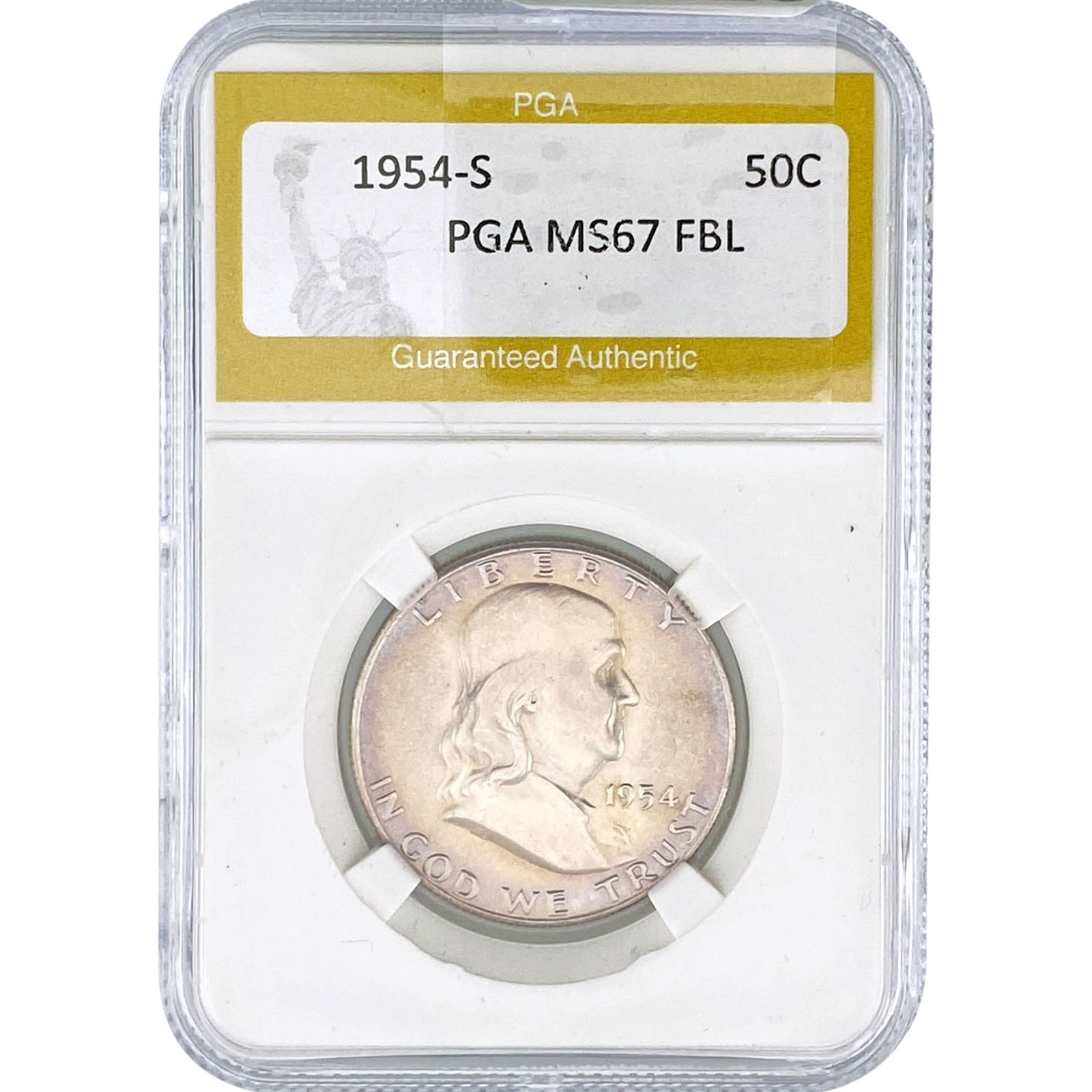 1954-S Franklin Half Dollar PGA MS67 FBL (1 of 2)