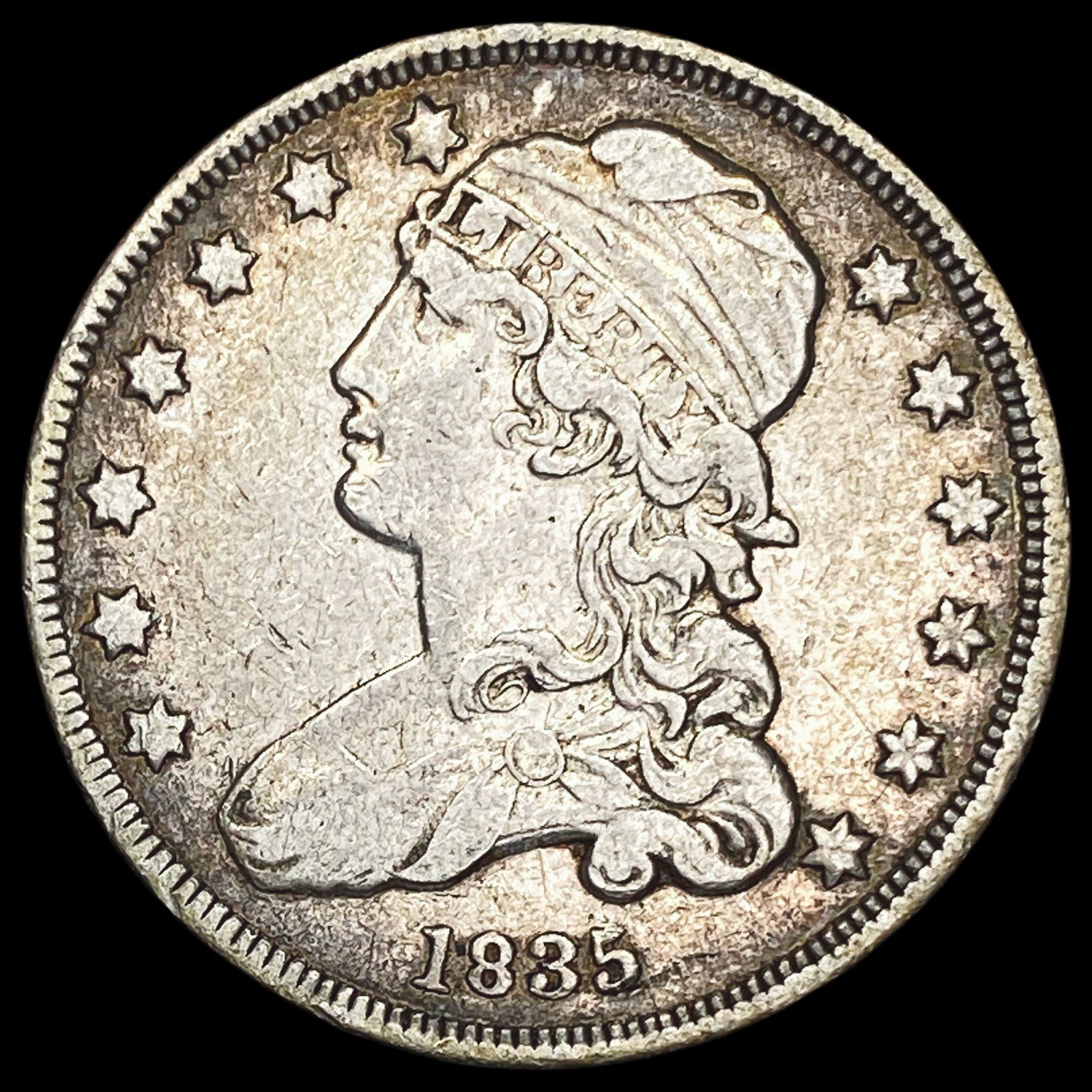1835 Capped Bust Quarter NEARLY UNCIRCULATED (1 of 2)