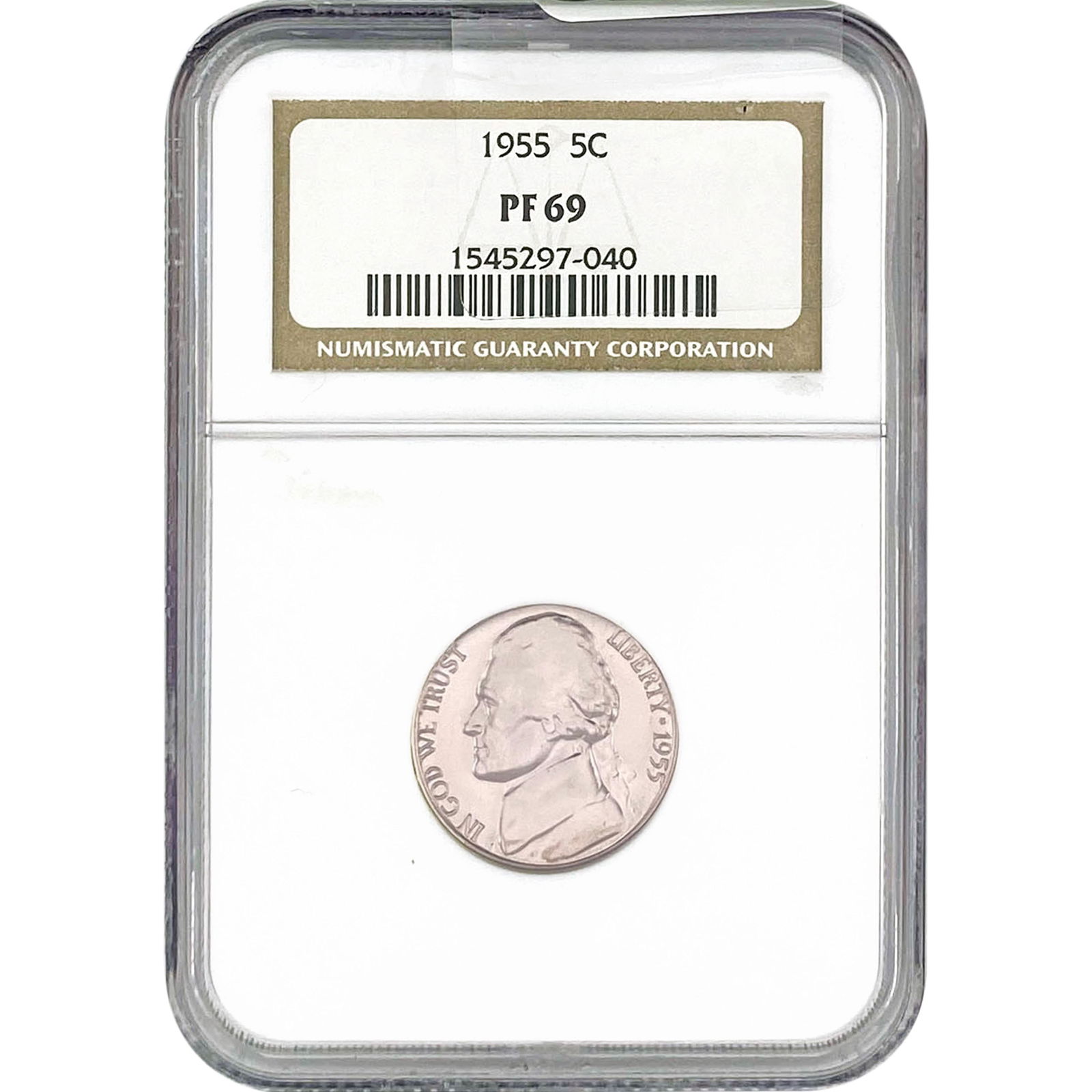 1955 Jefferson Nickel NGC PF69: 1955 Jefferson Nickel NGC PF69