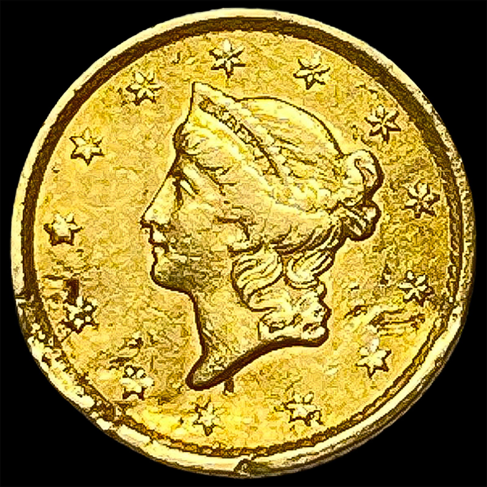 1852-C Gold $1 Liberty Head HIGH GRADE (1 of 2)