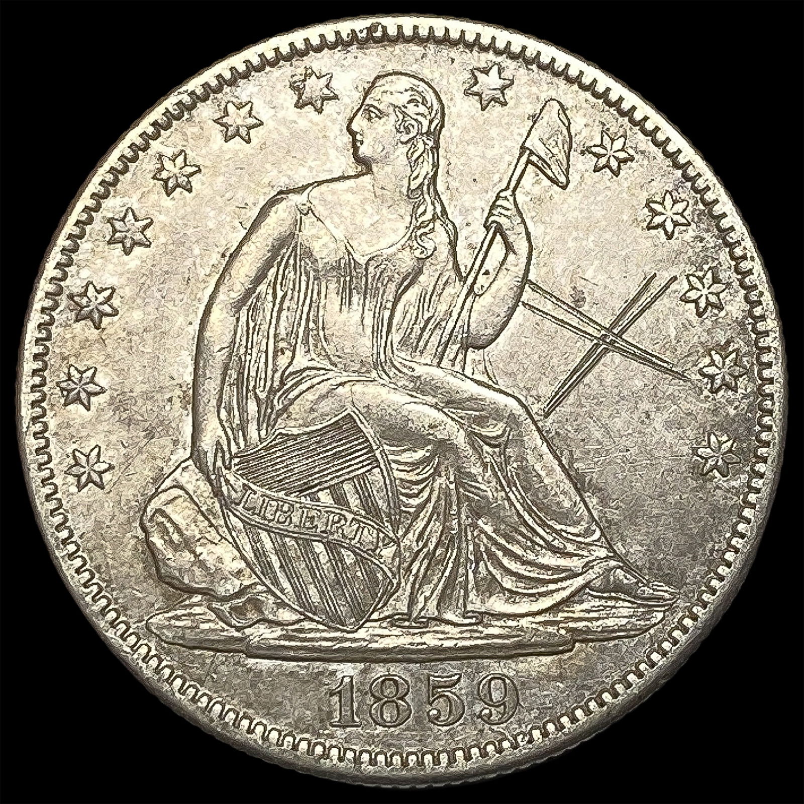 1859-O Silver Half Dollar HIGH GRADE (1 of 2)
