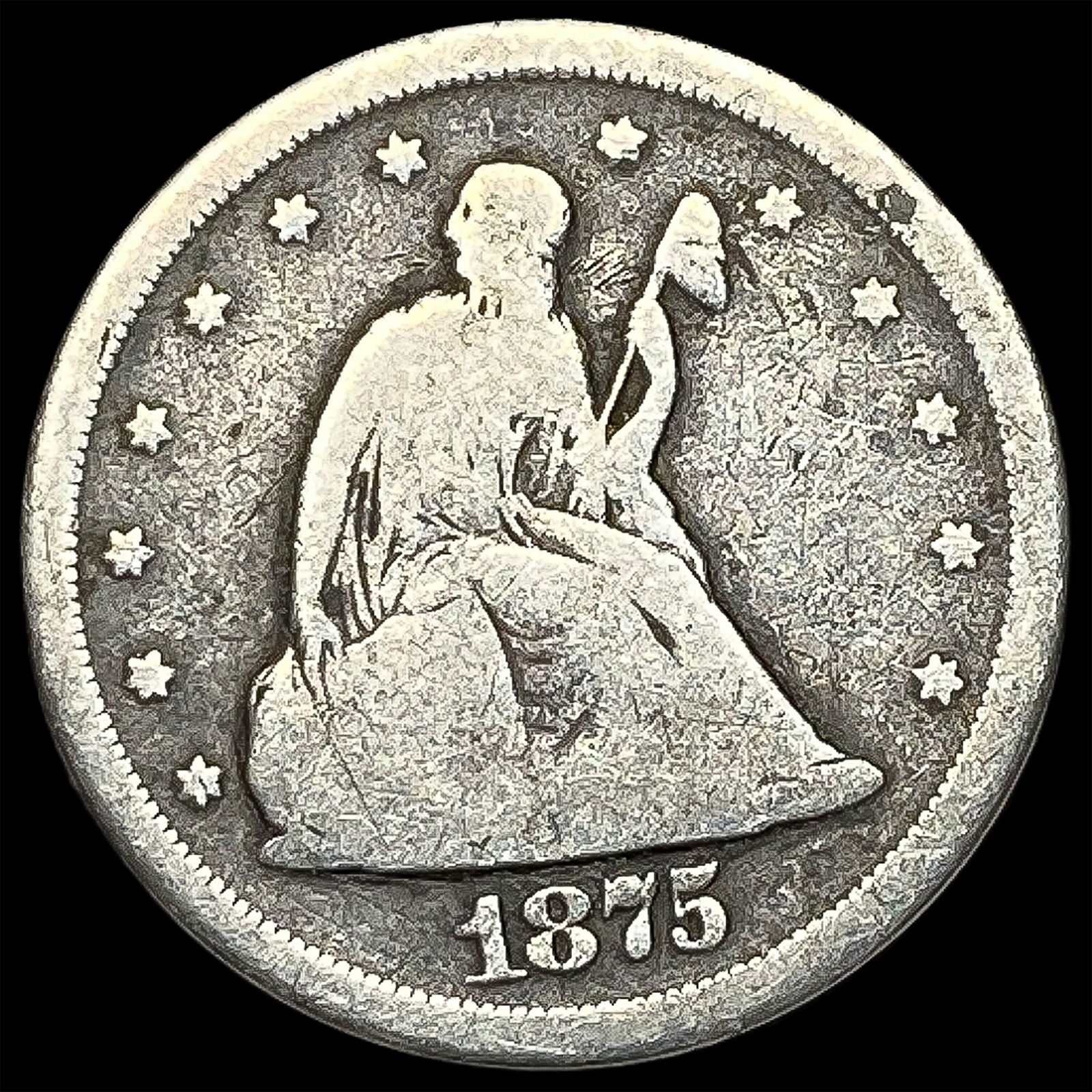 1875-S Silver Twenty Cents LIGHTLY CIRCULATED (1 of 2)