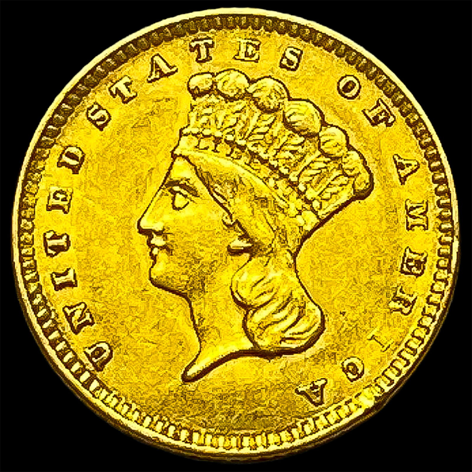 1856 Gold $1 Indian Princess Head Type 2 CLOSELY UNCIRCULATED (1 of 2)
