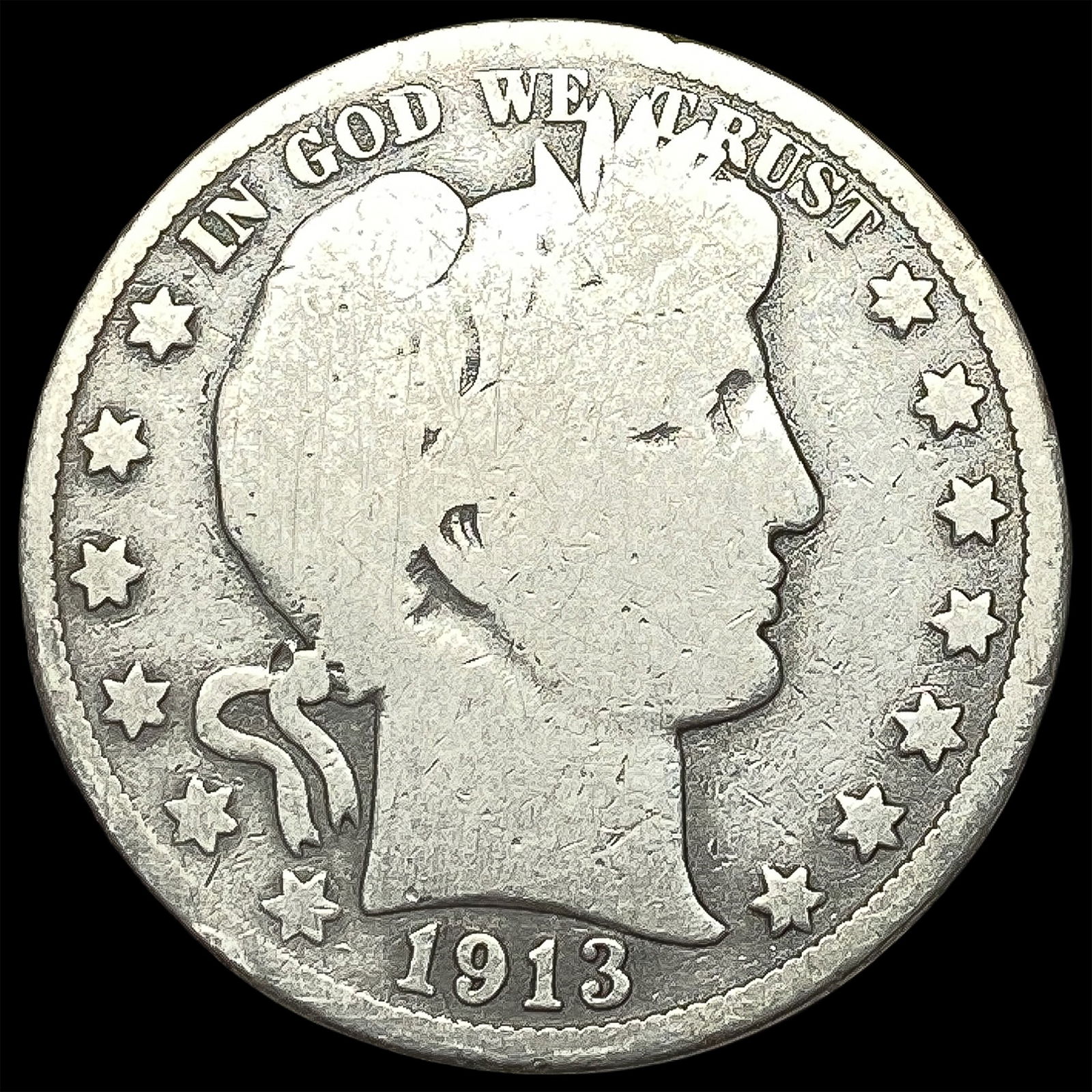 1913 Barber Half Dollar NICELY CIRCULATED (1 of 2)