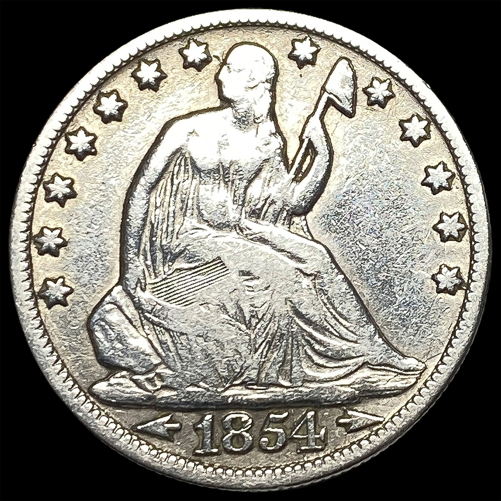 1854-O Silver Half Dollar LIGHTLY CIRCULATED (1 of 2)