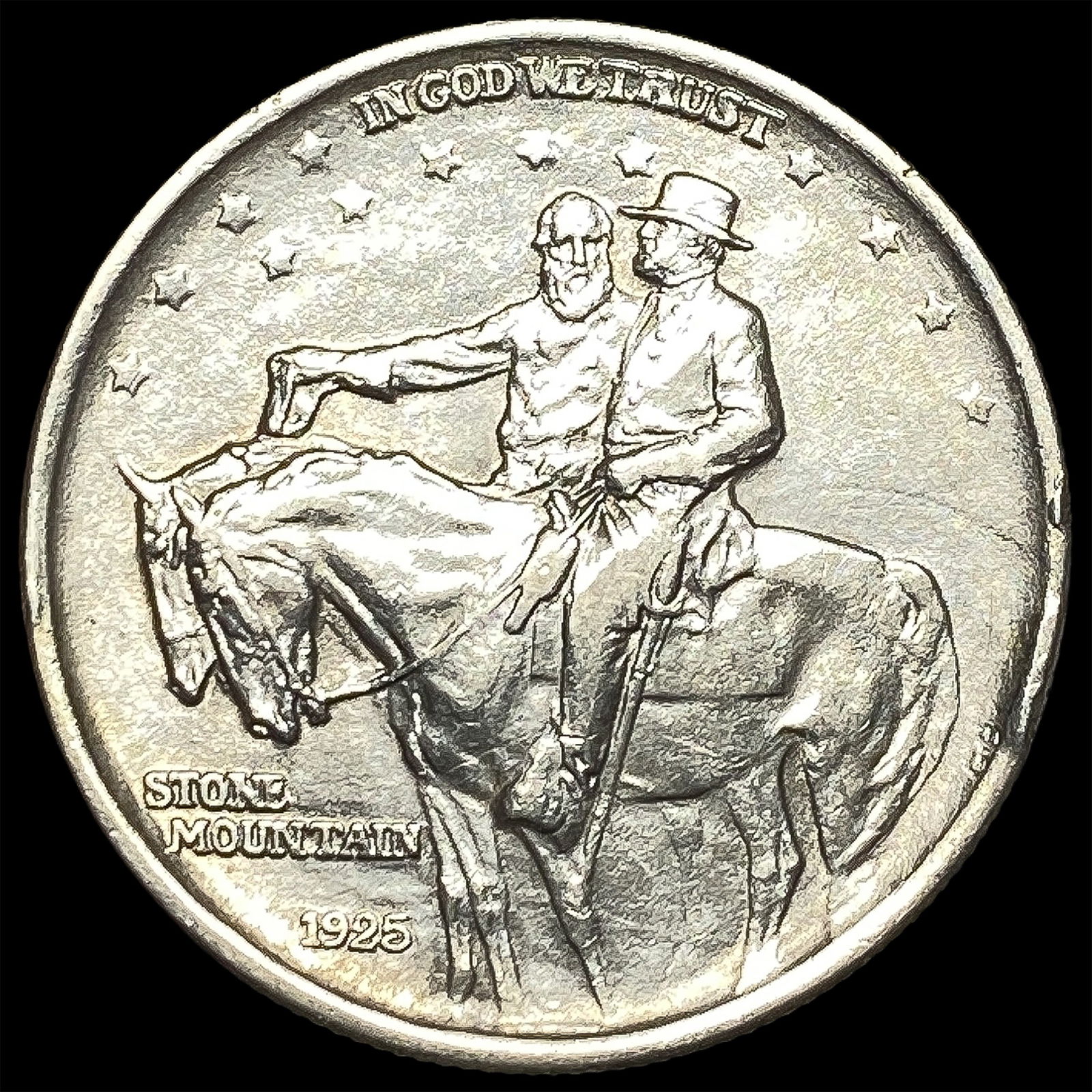 1925 Silver Stone Mountain Half Dollar CLOSELY UNCIRCULATED (1 of 2)