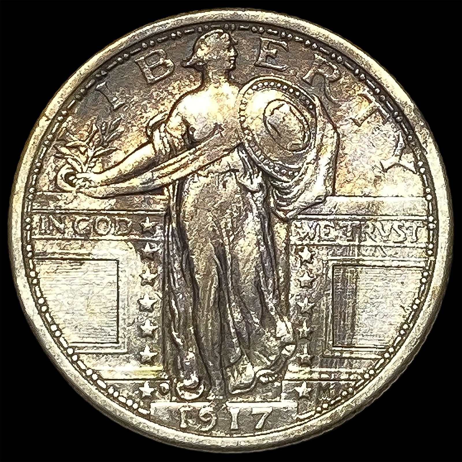 1917 Type 1 Standing Liberty Quarter NEARLY UNCIRCULATED (1 of 2)