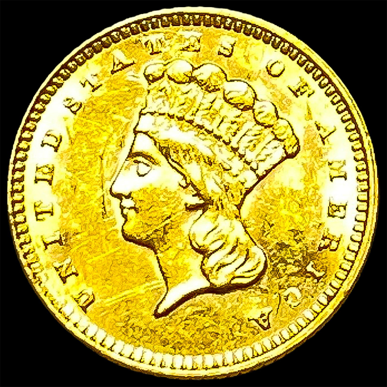 1873 Gold $1 Indian Head UNCIRCULATED (1 of 2)