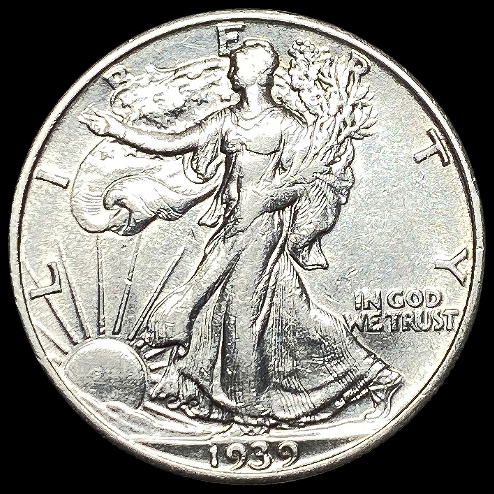 1939-S Silver Walking Liberty Half Dollar CLOSELY UNCIRCULATED (1 of 2)