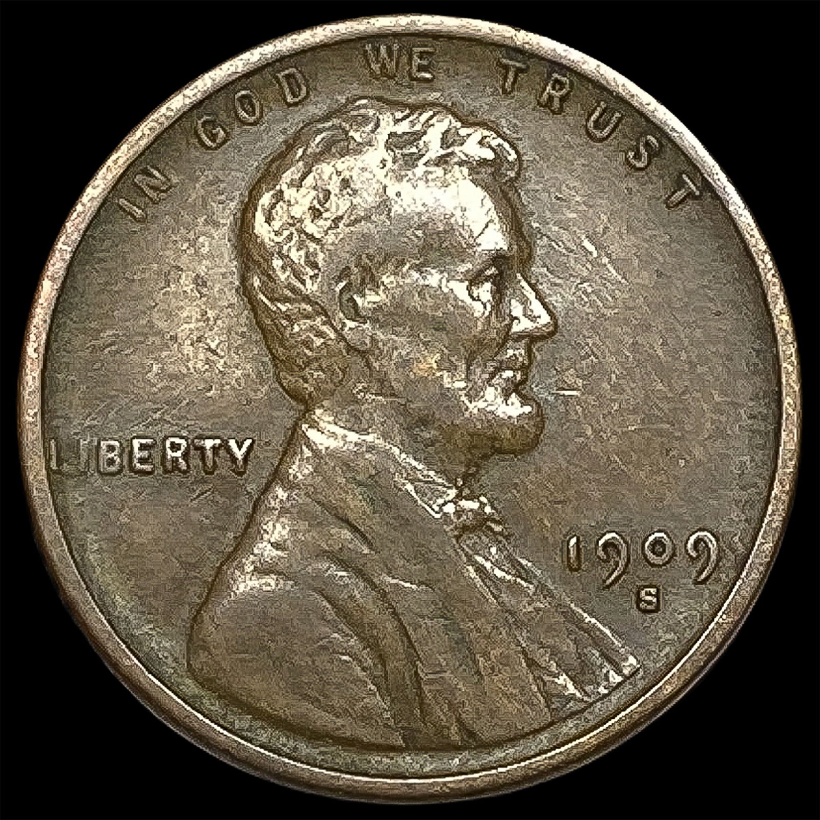 1909-S Lincoln Wheat Cent NEARLY UNCIRCULATED (1 of 2)