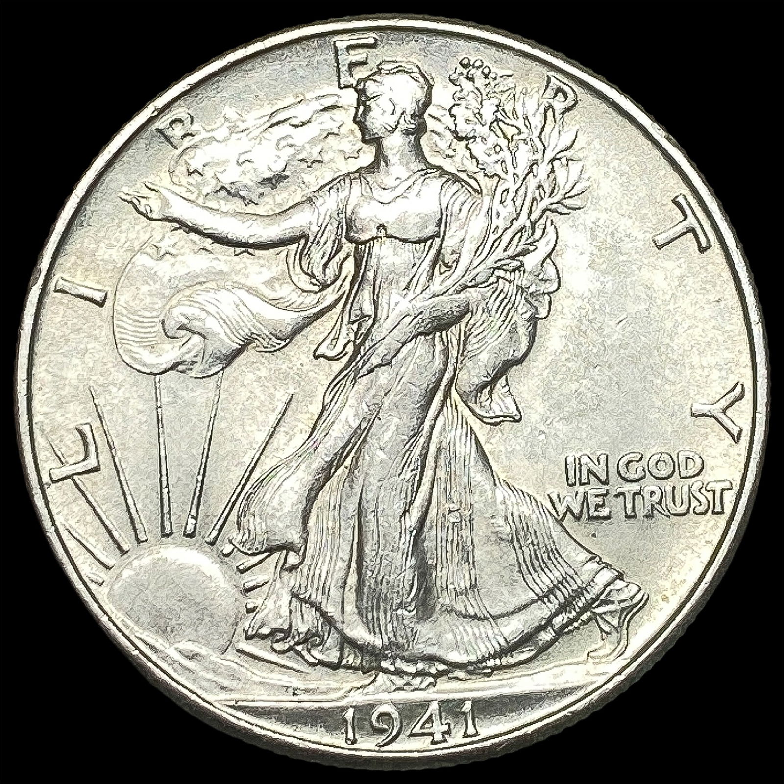 1941-D Silver Half Dollar Walking Liberty UNCIRCULATED (1 of 2)