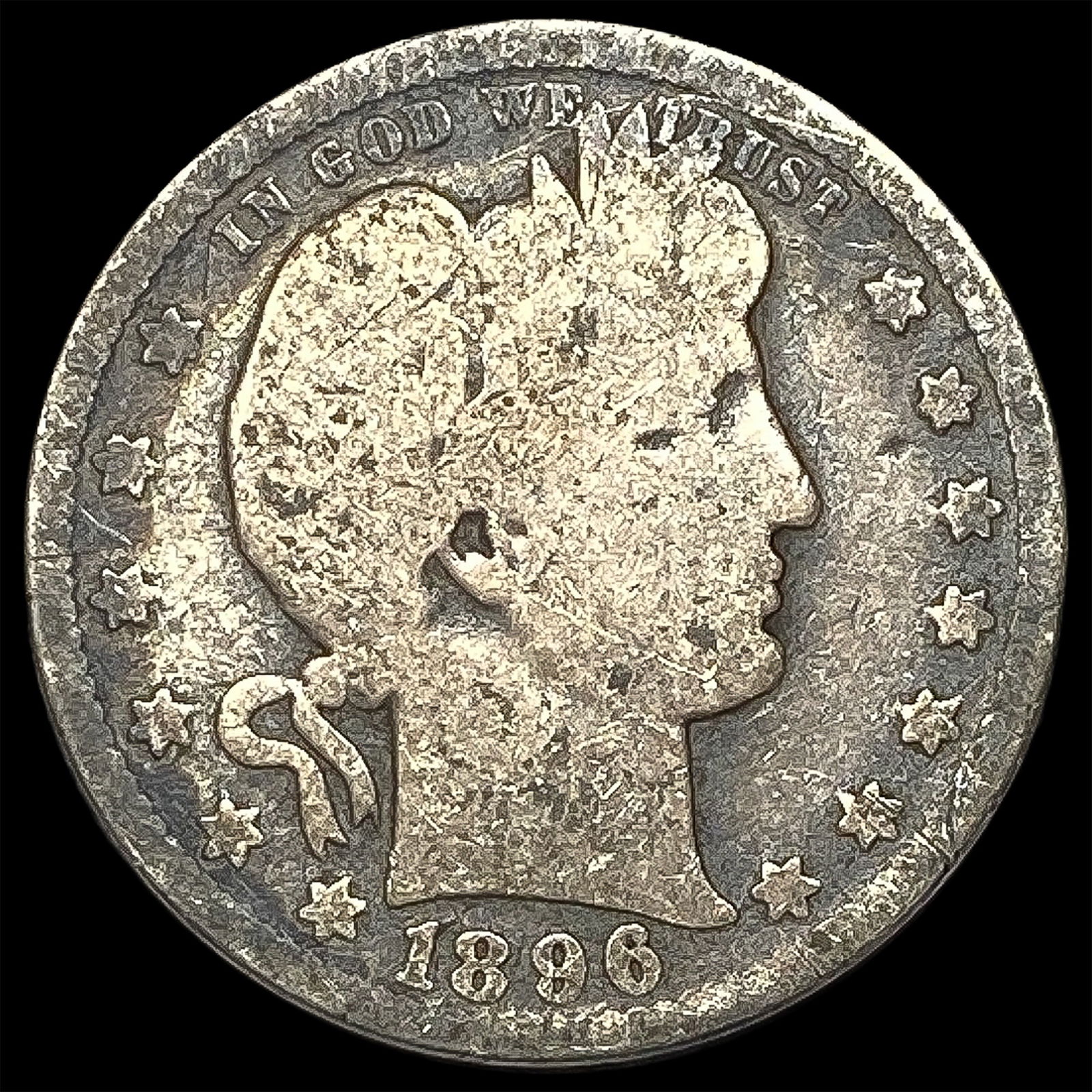 1896 Barber Quarter NICELY CIRCULATED (1 of 2)