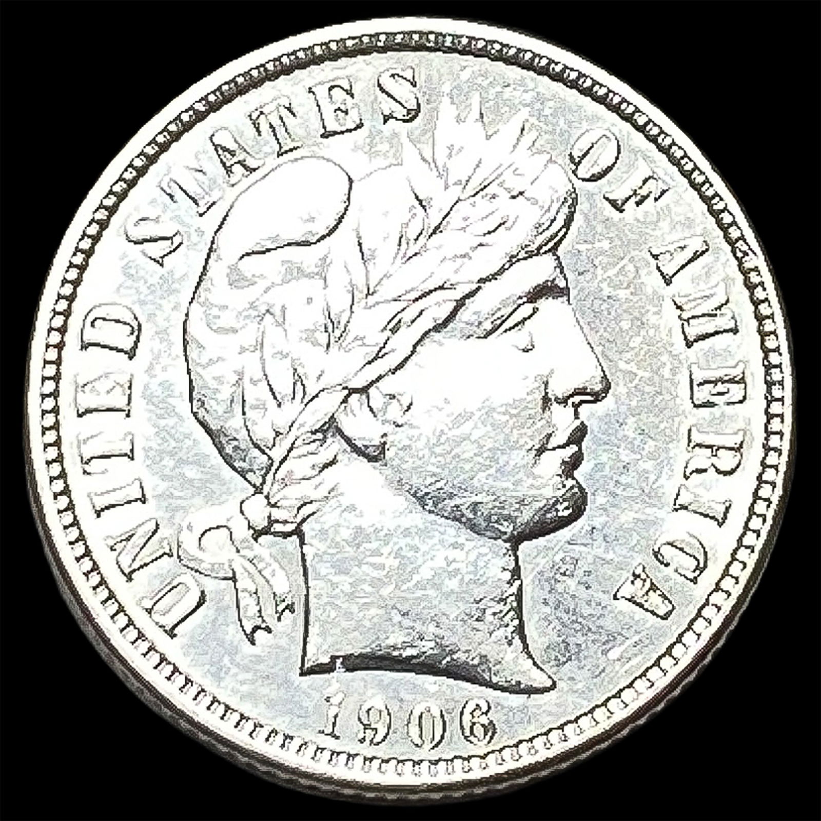 1906-D Silver Barber Dime UNCIRCULATED (1 of 2)