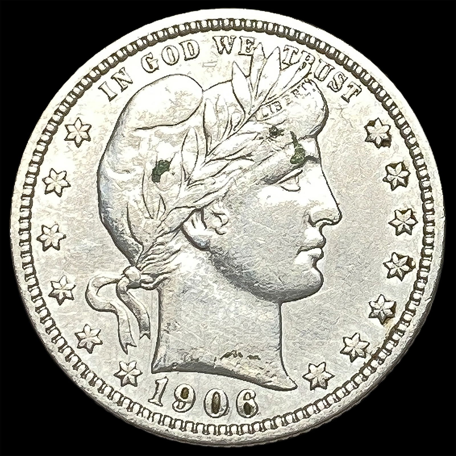 1906 Barber Silver Quarter NEARLY UNCIRCULATED (1 of 2)