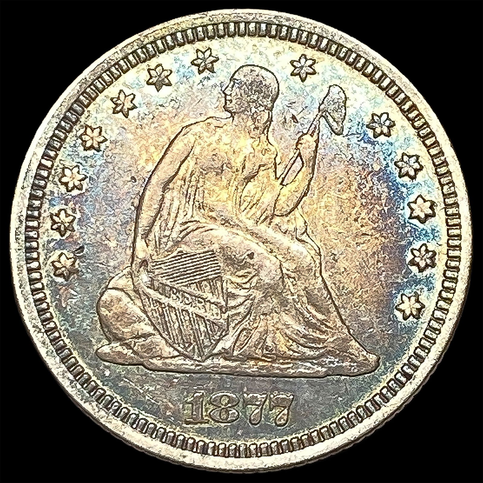 1877 Seated Liberty Quarter NEARLY UNCIRCULATED (1 of 2)