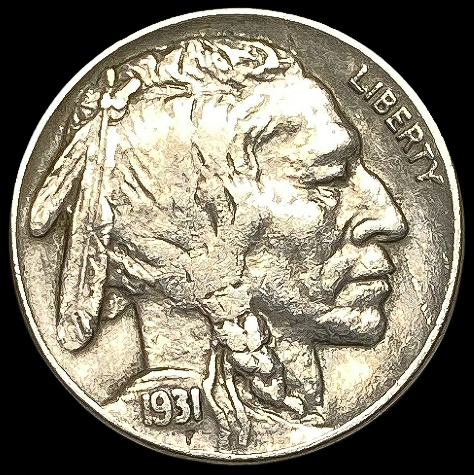 1931-S Buffalo Nickel NEARLY UNCIRCULATED (1 of 2)