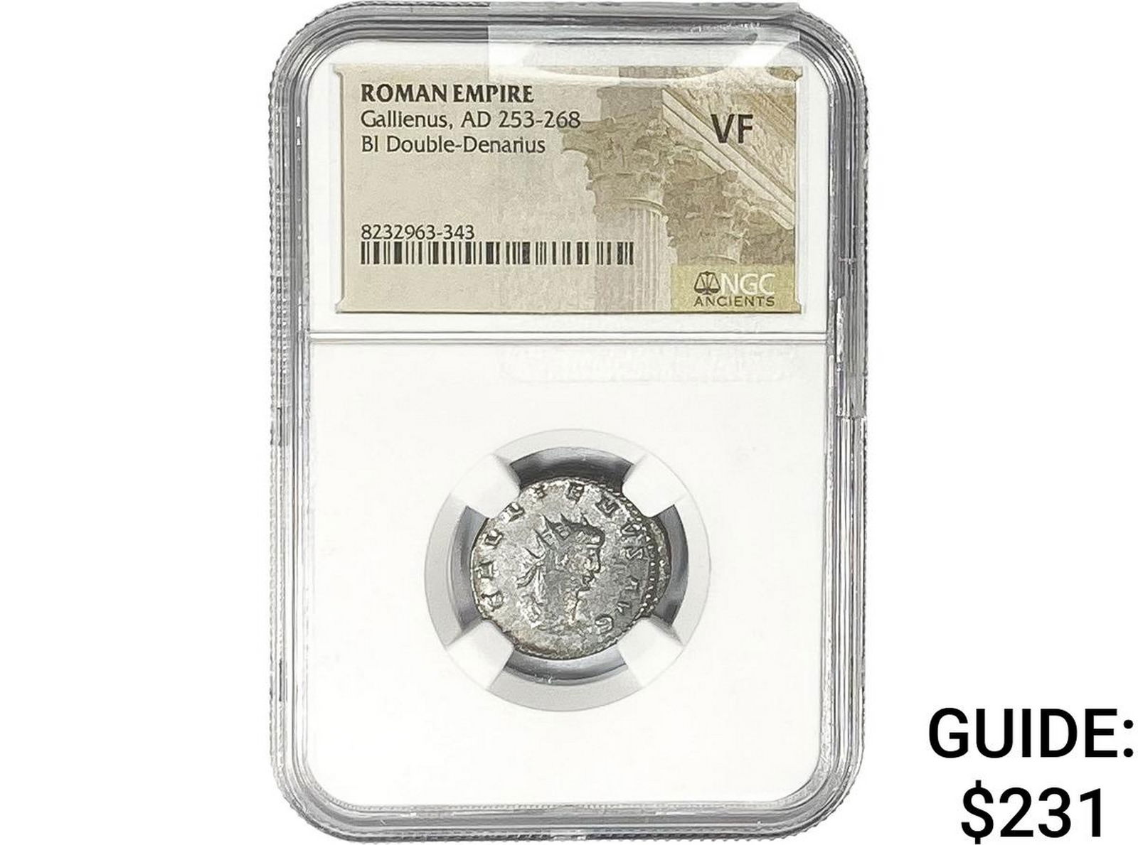 Roman Gallienus, AD 253-268 BI Dbl-Denarius NGC VF (1 of 2)