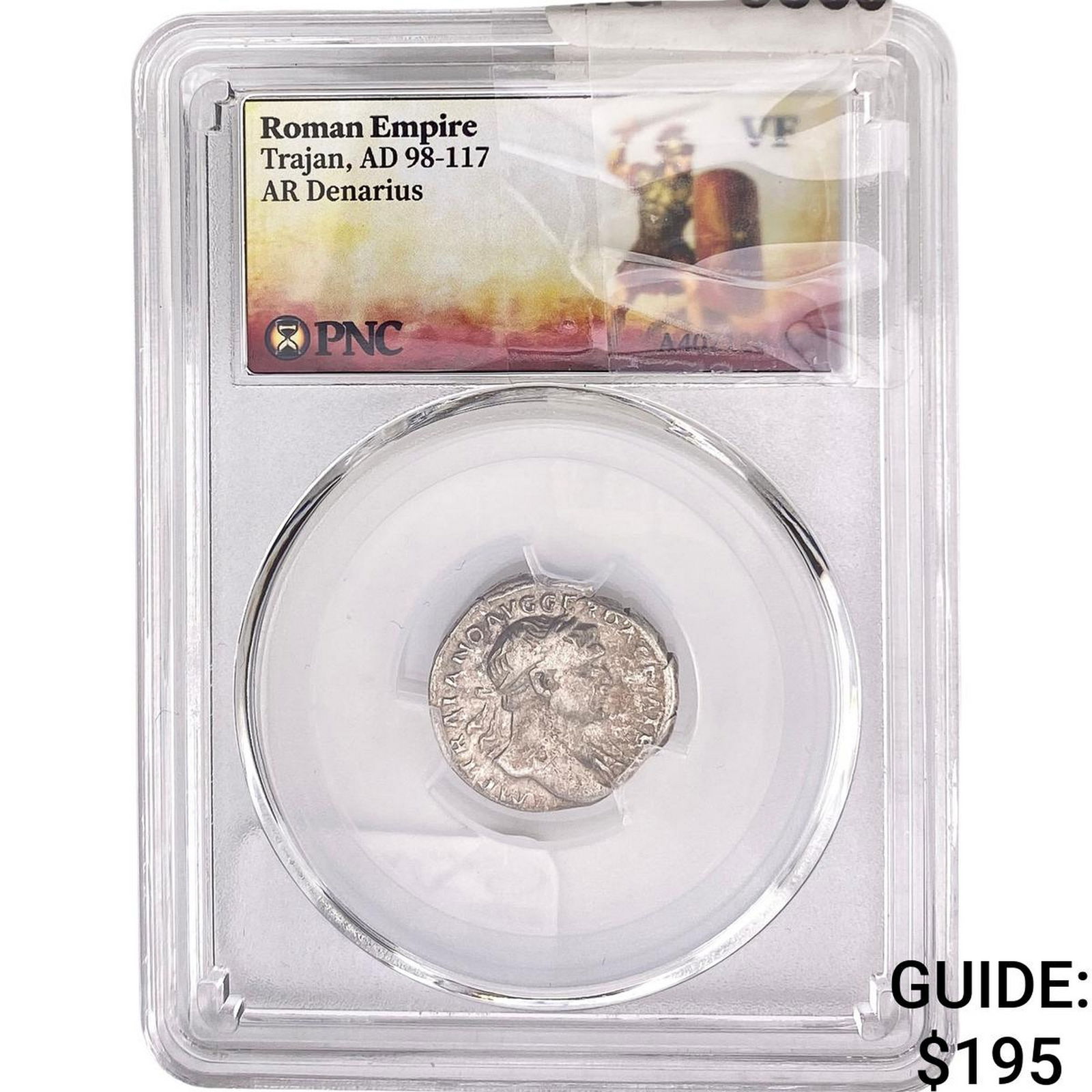 Roman Trajan, AD 98-117 AR Denarius PNC VF: Roman Trajan, AD 98-117 AR Denarius PNC VF