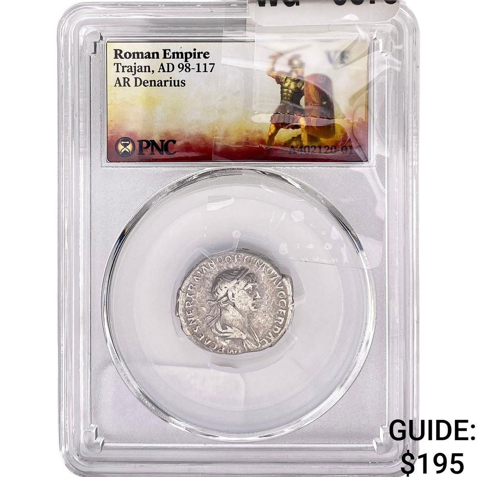 Roman Trajan, AD 98-117 AR Denarius PNC VF: Roman Trajan, AD 98-117 AR Denarius PNC VF