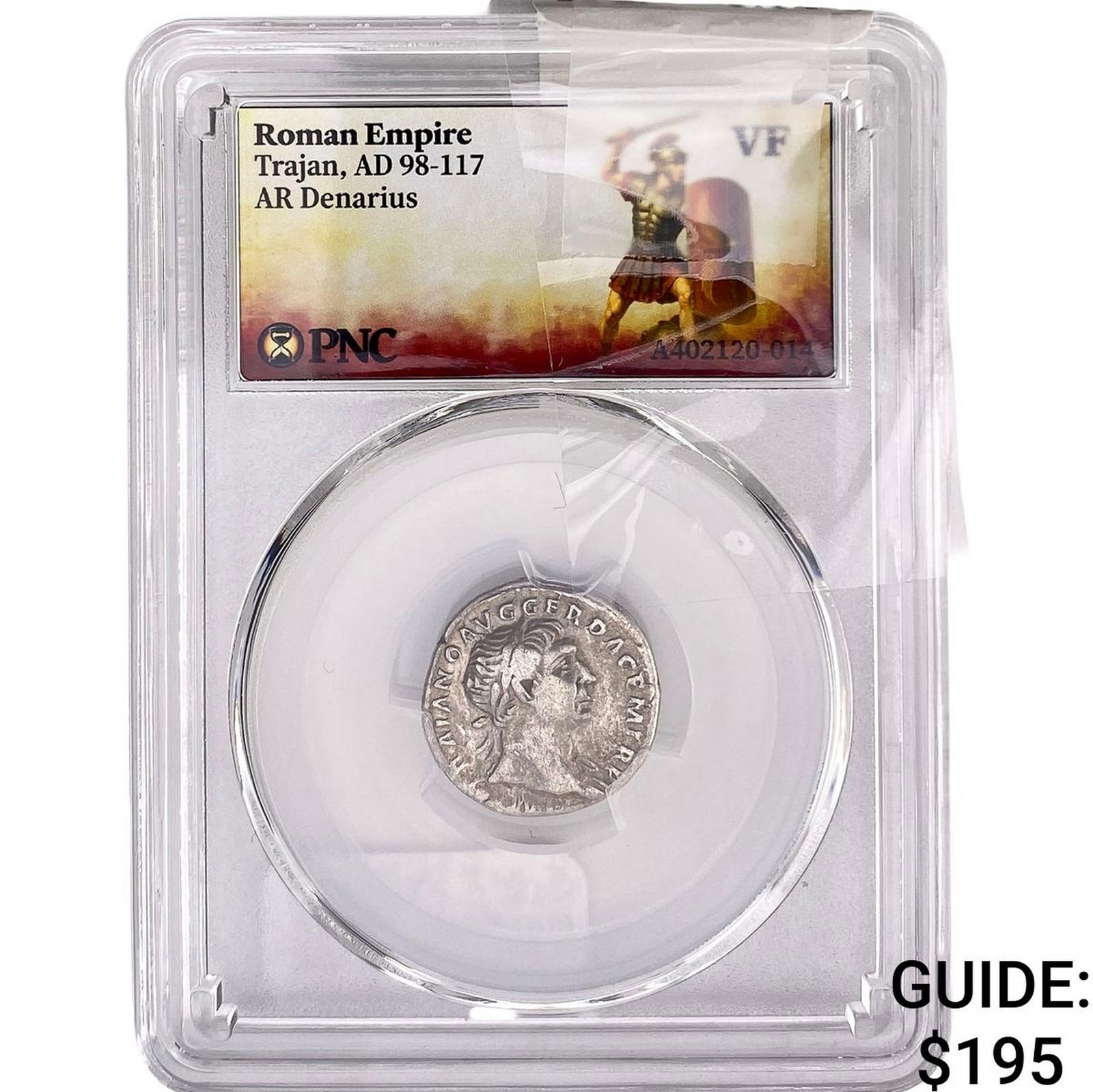 Roman Trajan, AD 98-117 AR Denarius PNC VF: Roman Trajan, AD 98-117 AR Denarius PNC VF