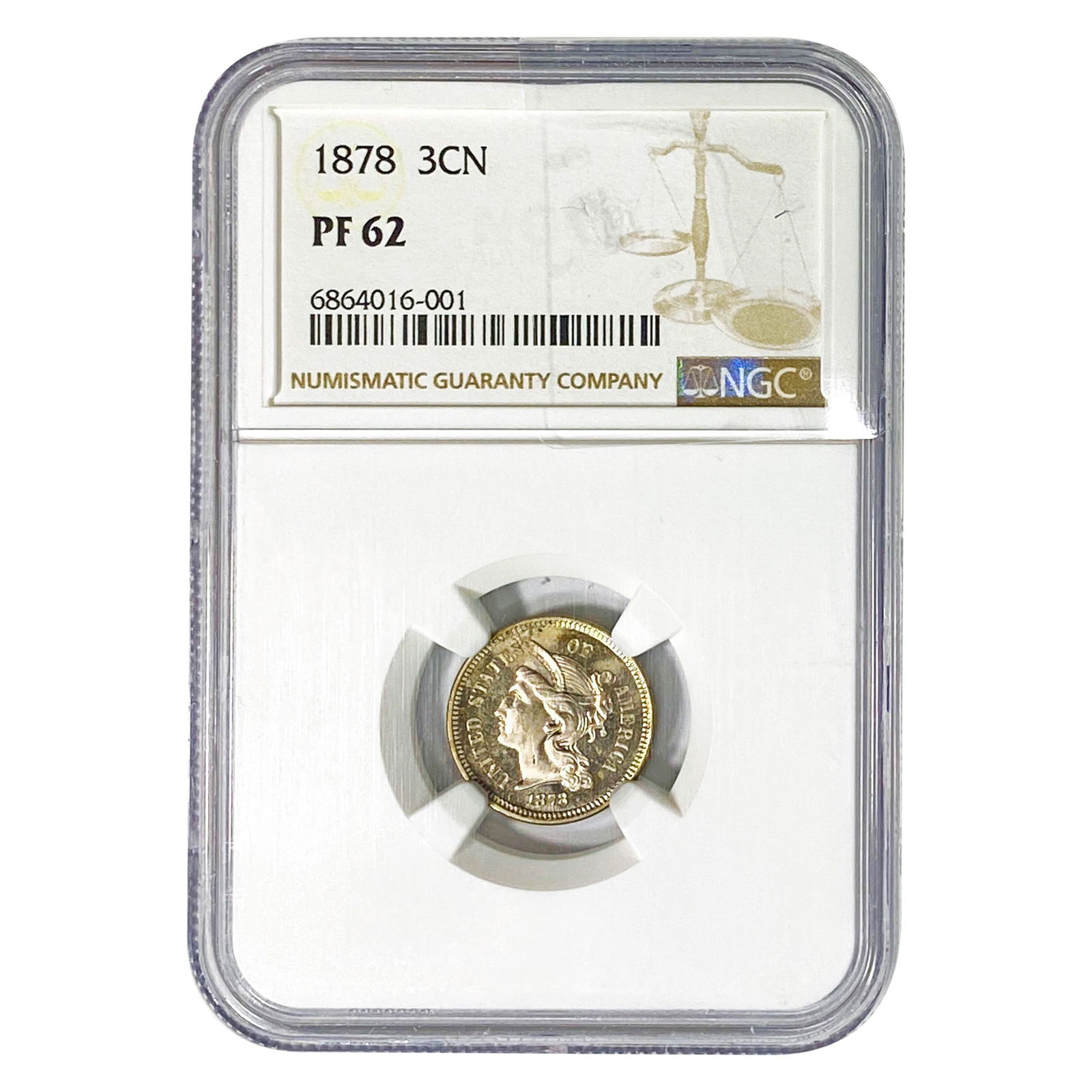 1878 Nickel Three Cent NGC PF62 (1 of 2)