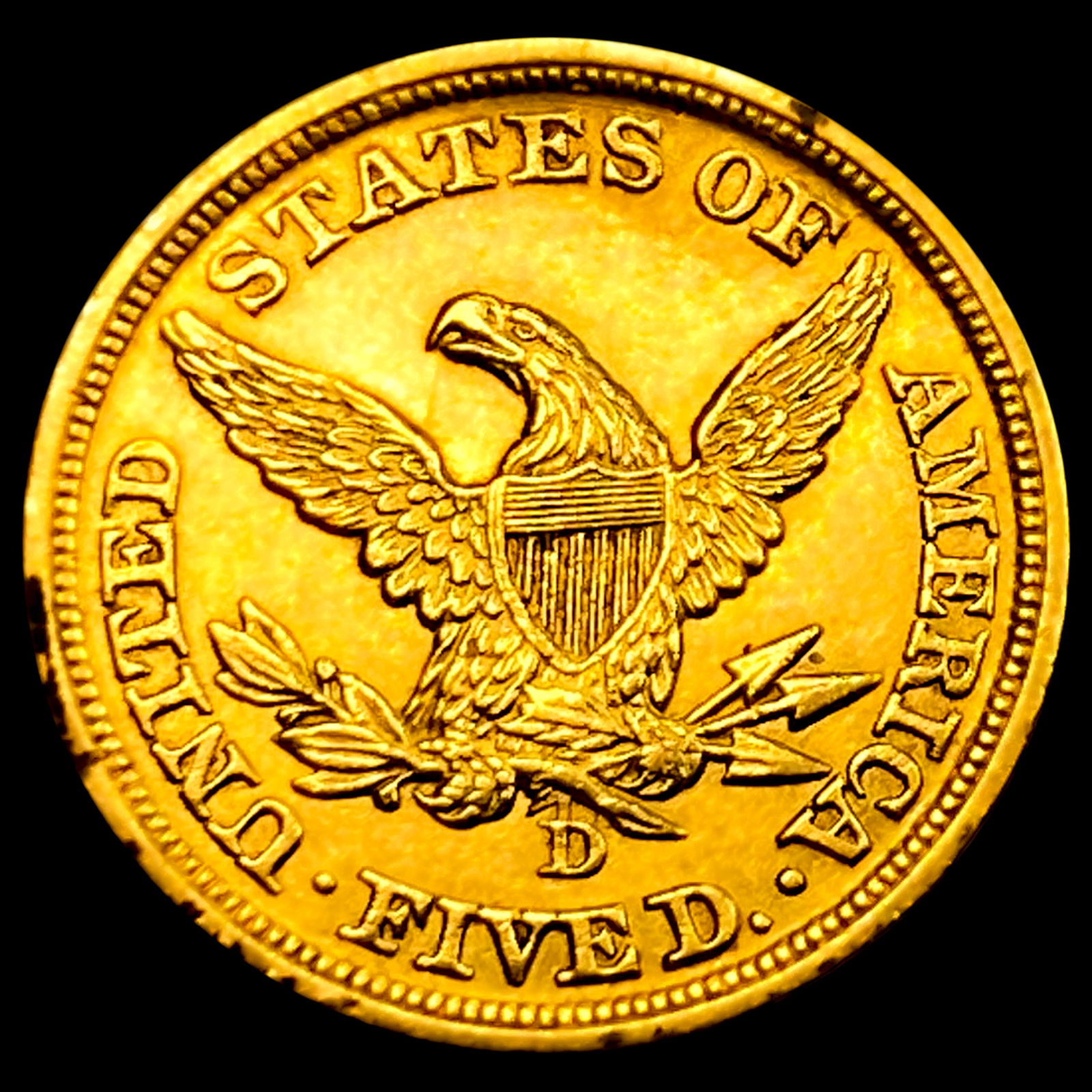 1846-D/D $5 Gold Half Eagle - 2