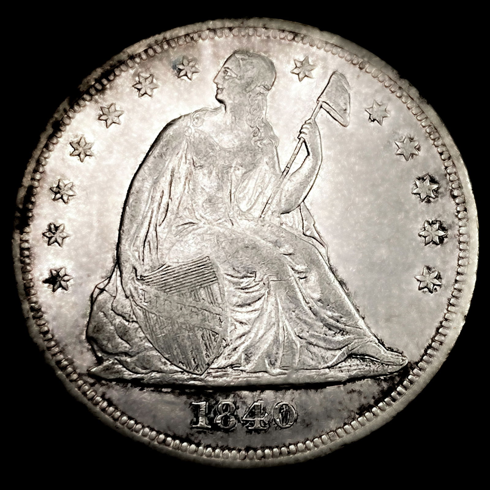1840 Seated Liberty Dollar: 1840 Seated Liberty Dollar